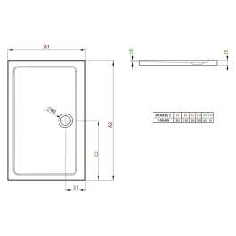 Душевой поддон Radaway Doros D80x110